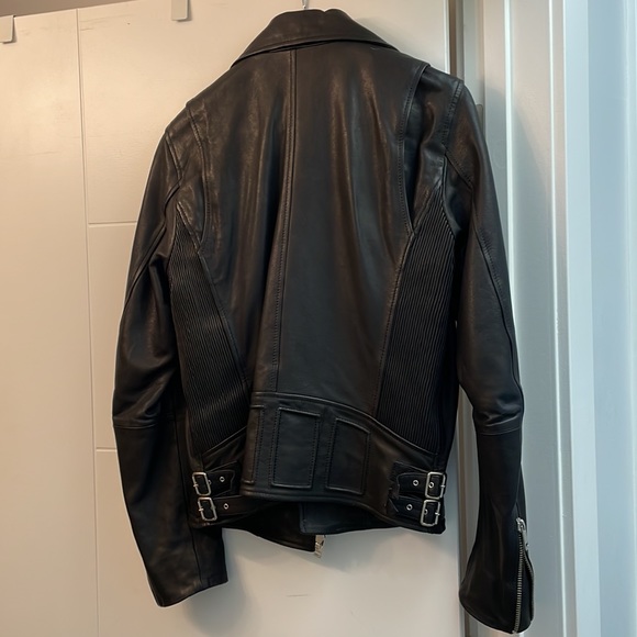 DIESEL LEATHER BIKER JACKET - Picture 3 of 4